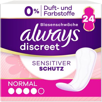 Always, Inkontinenzhygiene, Se Sensitive Normal (24x, Normal) Always, Inkontinenzhygiene, Se Sensitive Normal (24x, Normal)
