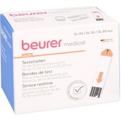 Beurer GL44/50 Blutzuckerteststreifen - 50 stk Beurer GL44/50 Blutzuckerteststreifen - 50 stk
