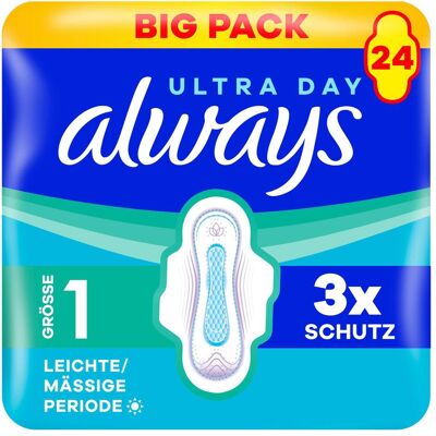 Always, Binden, Ultra Binde Normal mit Flügeln BigPack (24x) Always, Binden, Ultra Binde Normal mit Flügeln BigPack (24x)