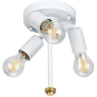 Elstead Lighting, Deckenleuchte, Fletcher Deckenleuchte E27 3-fach 45cm Gealtertes Messing Elfenbein (E27) Elstead Lighting, Deckenleuchte, Fletcher Deckenleuchte E27 3-fach 45cm Gealtertes Messing Elfenbein (E27)