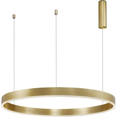 Nova Luce, Pendelleuchte, MOTIF LED Pendelleuchte Messing 60W Steuerbare Lichtfarbe 200x100cm dimmbar 9530208 Nova Luce, Pendelleuchte, MOTIF LED Pendelleuchte Messing 60W Steuerbare Lichtfarbe 200x100cm dimmbar 9530208