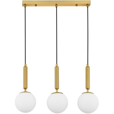 Nova Luce, Pendelleuchte, MONET Pendelleuchte E27 3-fach Gold 60x15x155cm dimmbar 9080126 (E27) Nova Luce, Pendelleuchte, MONET Pendelleuchte E27 3-fach Gold 60x15x155cm dimmbar 9080126 (E27)