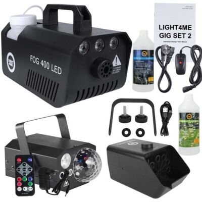 Light4Me GIG SET 2 - Wytwornica dymu 400W LED, Nebelmaschine Light4Me GIG SET 2 - Wytwornica dymu 400W LED, Nebelmaschine