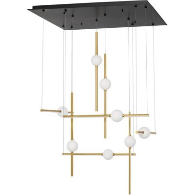 Nova Luce, Pendelleuchte, ACROBAT LED Pendelleuchte Schwarz 105,8W Warmweiss 106x80x150cm dimmbar 9695259 (9926 lm) Nova Luce, Pendelleuchte, ACROBAT LED Pendelleuchte Schwarz 105,8W Warmweiss 106x80x150cm dimmbar 9695259 (9926 lm)