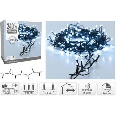 Mondex, Lichterkette, ŁAŃCUCH LED 240L WHITE NA ZEWNĄTRZ 18m +8funkcji (18 m) Mondex, Lichterkette, ŁAŃCUCH LED 240L WHITE NA ZEWNĄTRZ 18m +8funkcji (18 m)