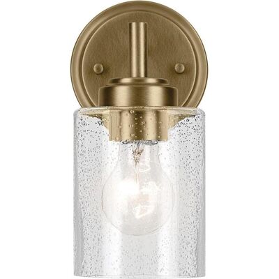 Elstead Lighting, Gartenbeleuchtung, Elstead Winslow Wandleuchte E27 Naturmessing Glas mit Luftbläschen (E27) Elstead Lighting, Gartenbeleuchtung, Elstead Winslow Wandleuchte E27 Naturmessing Glas mit Luftbläschen (E27)