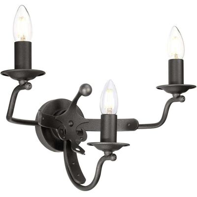 Elstead Lighting, Gartenbeleuchtung, Windsor Wandleuchte E14 3-fach Graphit, Made in UK (E14, IP20) Elstead Lighting, Gartenbeleuchtung, Windsor Wandleuchte E14 3-fach Graphit, Made in UK (E14, IP20)