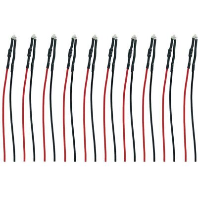 Tams Elektronik 81-30138-10-C LED mit Anschlussdrähten Blau, Klar 10 St. Tams Elektronik 81-30138-10-C LED mit Anschlussdrähten Blau, Klar 10 St.