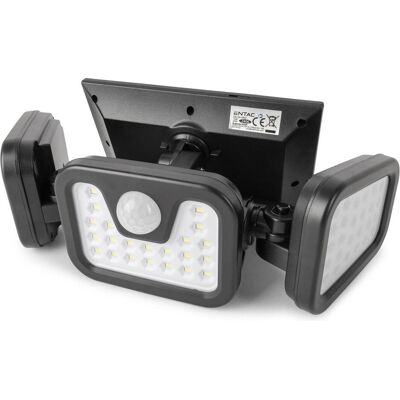 Entac, Gartenbeleuchtung, Wandlampe outdoor mit PIR & Solarfunktion 3fach (600 lm, IP65) Entac, Gartenbeleuchtung, Wandlampe outdoor mit PIR & Solarfunktion 3fach (600 lm, IP65)