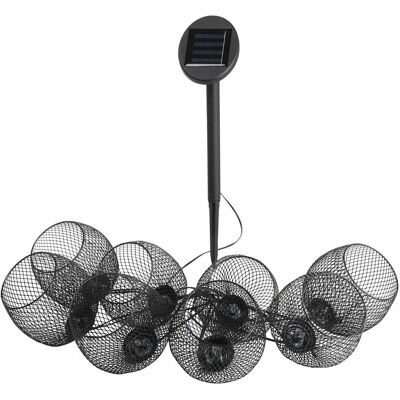 EGLO, Lichterkette, 48964 Z SOLAR LED 8-fach Gartenleuchte 8x0,06W Ø100mm Schwarz warmweiss (3 m) EGLO, Lichterkette, 48964 Z SOLAR LED 8-fach Gartenleuchte 8x0,06W Ø100mm Schwarz warmweiss (3 m)