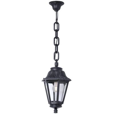 Fumagalli, Gartenbeleuchtung, Pendant lantern with chain sichem/anna, clear, e27, black, ø220 x 800 mm (E27, IP55) Fumagalli, Gartenbeleuchtung, Pendant lantern with chain sichem/anna, clear, e27, black, ø220 x 800 mm (E27, IP55)