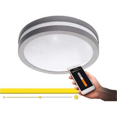 EGLO, Gartenbeleuchtung, LOCANA-C Wand-/Deckenl. silber/weiss (1400 lm, IP44) EGLO, Gartenbeleuchtung, LOCANA-C Wand-/Deckenl. silber/weiss (1400 lm, IP44)