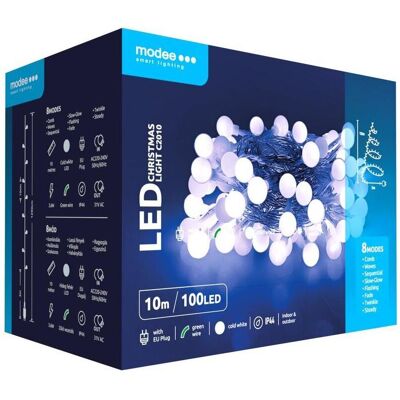 Modee, Lichterkette, Lampenkette Weihnachtsbaum Kugeln 10m KALT 100LED ML-C2010 (10 m) Modee, Lichterkette, Lampenkette Weihnachtsbaum Kugeln 10m KALT 100LED ML-C2010 (10 m)