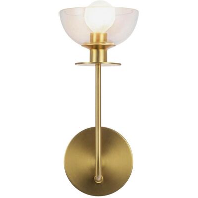 Elstead Lighting, Gartenbeleuchtung, Elstead Sylvia Wandleuchte E14 Gebürstete Goldoptik Glas klar (E14) Elstead Lighting, Gartenbeleuchtung, Elstead Sylvia Wandleuchte E14 Gebürstete Goldoptik Glas klar (E14)