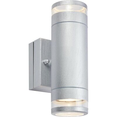 Markslöjd, Gartenbeleuchtung, LUNO Wall 2L Silver (400 lm, IP65) Markslöjd, Gartenbeleuchtung, LUNO Wall 2L Silver (400 lm, IP65)