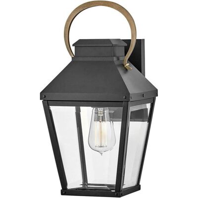 Elstead Lighting, Gartenbeleuchtung, Elstead Dawson Aussenwandleuchte E27 Schwarz mit brünierten Bronze Akzenten Klar IP44 (E27, IP44) Elstead Lighting, Gartenbeleuchtung, Elstead Dawson Aussenwandleuchte E27 Schwarz mit brünierten Bronze Akzenten Klar IP44 (E27, IP44)