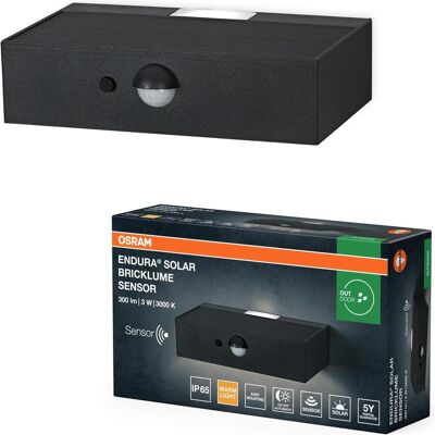 Osram, Gartenbeleuchtung, Endura Style Solar Bricklume Sensor Dark Gray (300 lm, IP65) Osram, Gartenbeleuchtung, Endura Style Solar Bricklume Sensor Dark Gray (300 lm, IP65)