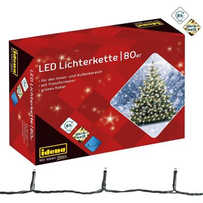 Idena, Lichterkette, LED-Lichterkette 80er warmweiss,f.Aussen (0.13 m) Idena, Lichterkette, LED-Lichterkette 80er warmweiss,f.Aussen (0.13 m)