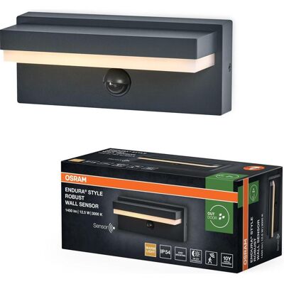 Osram, Wandleuchte + Deckenleuchte, Endura Robust LED-Wandleuchte – 12 W – 1000 Lumen – IP54 – 3000 K – mit Bewegungsmelder (1000 lm) Osram, Wandleuchte + Deckenleuchte, Endura Robust LED-Wandleuchte – 12 W – 1000 Lumen – IP54 – 3000 K – mit Bewegungsmelder (1000 lm)