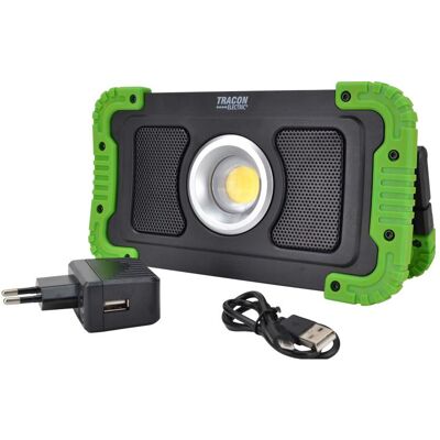 Tracon, Arbeitsleuchte, Wiederaufladbarer LED-Scheinwerfer mit Bluetooth-Lautspr. (1500 lm) Tracon, Arbeitsleuchte, Wiederaufladbarer LED-Scheinwerfer mit Bluetooth-Lautspr. (1500 lm)