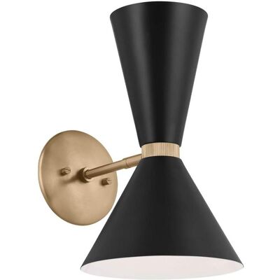 Elstead Lighting, Gartenbeleuchtung, Elstead Phix Wandleuchte E27 2-fach Schwarz und Champagnerbronze Schwarz (E27) Elstead Lighting, Gartenbeleuchtung, Elstead Phix Wandleuchte E27 2-fach Schwarz und Champagnerbronze Schwarz (E27)