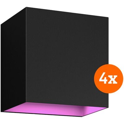 Philips Gartenbeleuchtung, Hue schwingt nach unten weiss und Farbe - Zwart 4 -Pack Philips Gartenbeleuchtung, Hue schwingt nach unten weiss und Farbe - Zwart 4 -Pack