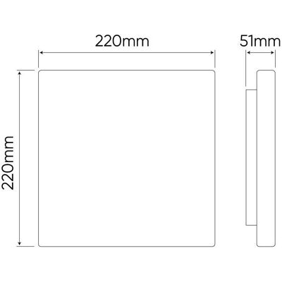 V-TAC, Wandleuchte + Deckenleuchte, LED gaismeklis virszemes montazai ACTON 18W 2000lm 4000K IP54 kvadratveida (2000 lm) V-TAC, Wandleuchte + Deckenleuchte, LED gaismeklis virszemes montazai ACTON 18W 2000lm 4000K IP54 kvadratveida (2000 lm)