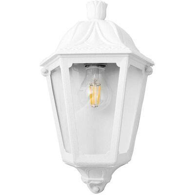 Fumagalli, Gartenbeleuchtung, Wall lantern iesse, clear, e27, white, 220 x 105 x 350 mm (E27, IP55) Fumagalli, Gartenbeleuchtung, Wall lantern iesse, clear, e27, white, 220 x 105 x 350 mm (E27, IP55)