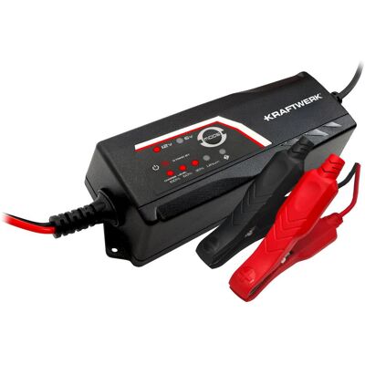 Kraftwerk, Autobatterie Ladegerät, Professionelles Smart Batterie Ladegerät (1.10 A, 12V, 6V) Kraftwerk, Autobatterie Ladegerät, Professionelles Smart Batterie Ladegerät (1.10 A, 12V, 6V)