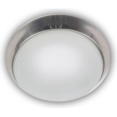 Niermann Stand By - Nickel matt - Satiniertes Glas mit Klarrand - 30 cm Deckenleuchte Niermann Stand By - Nickel matt - Satiniertes Glas mit Klarrand - 30 cm Deckenleuchte