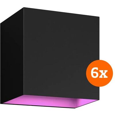 Philips Gartenbeleuchtung, Hue schwingt nach unten weiss und Farbe - Zwart 6 -Pack (IP65) Philips Gartenbeleuchtung, Hue schwingt nach unten weiss und Farbe - Zwart 6 -Pack (IP65)