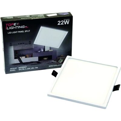 Topex, Wandleuchte + Deckenleuchte, LED PANEL SPLIT SQ 22W NW IP44 1570LM (1570 lm) Topex, Wandleuchte + Deckenleuchte, LED PANEL SPLIT SQ 22W NW IP44 1570LM (1570 lm)