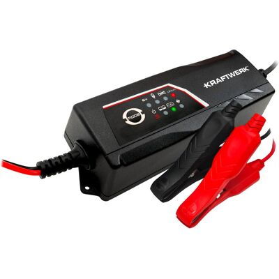 Kraftwerk, Autobatterie Ladegerät, Professionelles Smart Batterie Ladegerät (4 A, 12V, 6V) Kraftwerk, Autobatterie Ladegerät, Professionelles Smart Batterie Ladegerät (4 A, 12V, 6V)