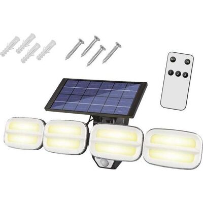 Lasmex, Gartenbeleuchtung, Solar-Wandleuchte mit Einstellung und Fernbedienung 8 LED COB 800lm PIR IP65 4800mAh (3000 lm, IP65) Lasmex, Gartenbeleuchtung, Solar-Wandleuchte mit Einstellung und Fernbedienung 8 LED COB 800lm PIR IP65 4800mAh (3000 lm, IP65)