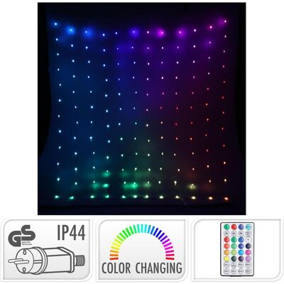 RGBlink, Lichterkette, Bunter LED-Vorhang mit 400 LEDs, RGB, IP44, 2 x 2 m (2 m) RGBlink, Lichterkette, Bunter LED-Vorhang mit 400 LEDs, RGB, IP44, 2 x 2 m (2 m)