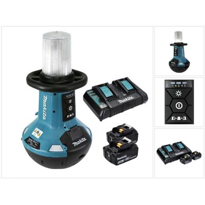 Makita, Arbeitsleuchte, DML 810 PT Akku LED Flächenlicht 18 / 36 V ( 2 x 18 V ) 5500 lm IP54 + 2x Akku 5,0 Ah + Doppe (5500 lm) Makita, Arbeitsleuchte, DML 810 PT Akku LED Flächenlicht 18 / 36 V ( 2 x 18 V ) 5500 lm IP54 + 2x Akku 5,0 Ah + Doppe (5500 lm)