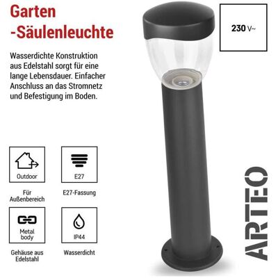 EMOS - ARTEO - 120x120x500 mm - E27 - Außenleuchte EMOS - ARTEO - 120x120x500 mm - E27 - Außenleuchte