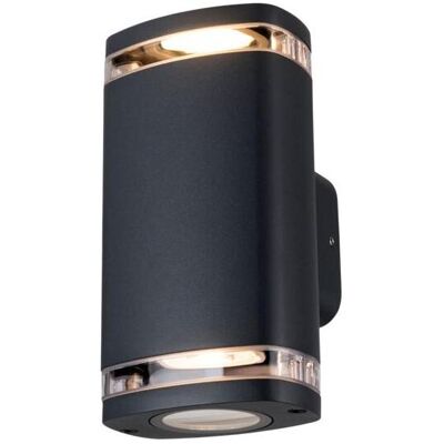 Kanlux, Gartenbeleuchtung, ZEVI W EL 2GU10B Wandleuchte schwarz 38886 (GU10, IP54) Kanlux, Gartenbeleuchtung, ZEVI W EL 2GU10B Wandleuchte schwarz 38886 (GU10, IP54)