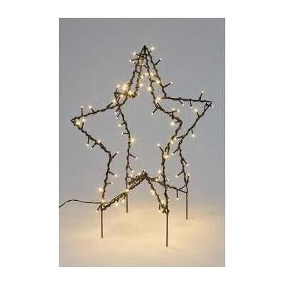 Hellum, Lichterkette, 578355 LED Leuchtbild Stern Weihnachten Motiv Lichterkette warmweiss 90 LED Outdoor 2D/3D Met (3 m) Hellum, Lichterkette, 578355 LED Leuchtbild Stern Weihnachten Motiv Lichterkette warmweiss 90 LED Outdoor 2D/3D Met (3 m)