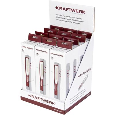Kraftwerk, Arbeitsleuchte, 12 x LED Handlampe Inspection 700, 3.7 V, 2600 mAh (700 lm) Kraftwerk, Arbeitsleuchte, 12 x LED Handlampe Inspection 700, 3.7 V, 2600 mAh (700 lm)