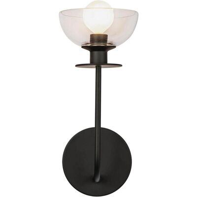 Elstead Lighting, Gartenbeleuchtung, Elstead Sylvia Wandleuchte E14 Mattes Schwarz Glas klar (E14) Elstead Lighting, Gartenbeleuchtung, Elstead Sylvia Wandleuchte E14 Mattes Schwarz Glas klar (E14)