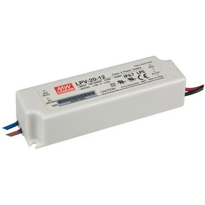 MeanWell, Beleuchtung Zubehör, MEAN WELL LPV-20-12, 20 W, 90 - 264 V, 20 W, 47 - 63 Hz, 1.67 A, White MeanWell, Beleuchtung Zubehör, MEAN WELL LPV-20-12, 20 W, 90 - 264 V, 20 W, 47 - 63 Hz, 1.67 A, White