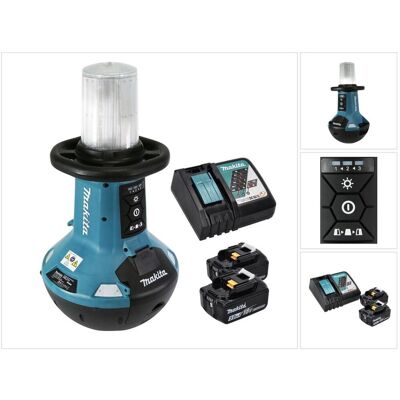 Makita, Arbeitsleuchte, DML 810 RT Akku LED Flächenlicht 18 / 36 V ( 2 x 18 V ) 5500 lm IP54 + 2x Akku 5,0 Ah + Ladeg (5500 lm) Makita, Arbeitsleuchte, DML 810 RT Akku LED Flächenlicht 18 / 36 V ( 2 x 18 V ) 5500 lm IP54 + 2x Akku 5,0 Ah + Ladeg (5500 lm)
