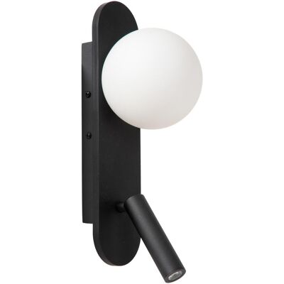 Lucide KELLY - Nachttischlampe - LED - 3,5W 3000K - Schwarz Lucide KELLY - Nachttischlampe - LED - 3,5W 3000K - Schwarz