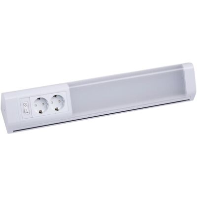 Müller Licht, Möbelleuchte, LED Unterbauleuchte 50cm inkl. 2 Schutzkontaktsteckdosen und 4 Handtuchhaken (1100 lm) Müller Licht, Möbelleuchte, LED Unterbauleuchte 50cm inkl. 2 Schutzkontaktsteckdosen und 4 Handtuchhaken (1100 lm)