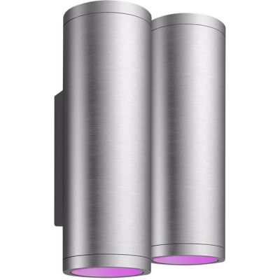 Philips Gartenbeleuchtung, Hue erscheinen Muurlamp White & Color - RVS Duo Pack Philips Gartenbeleuchtung, Hue erscheinen Muurlamp White & Color - RVS Duo Pack