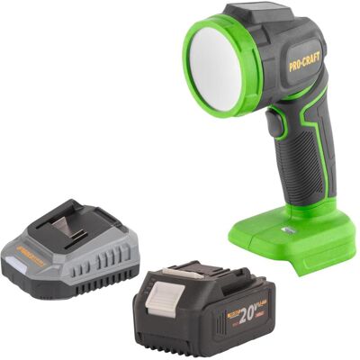 Procraft, Arbeitsleuchte, LL18bb Akku LED Strahler 20 V 300 lm + 1x Akku 4,0 Ah + Ladegerät (300 lm) Procraft, Arbeitsleuchte, LL18bb Akku LED Strahler 20 V 300 lm + 1x Akku 4,0 Ah + Ladegerät (300 lm)