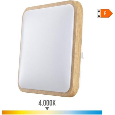 EDM, Wandleuchte + Deckenleuchte, Square wall led light wood effect 18 w 4000 k 1820 lm 33 x 5 x 33 cm (1820 lm) EDM, Wandleuchte + Deckenleuchte, Square wall led light wood effect 18 w 4000 k 1820 lm 33 x 5 x 33 cm (1820 lm)