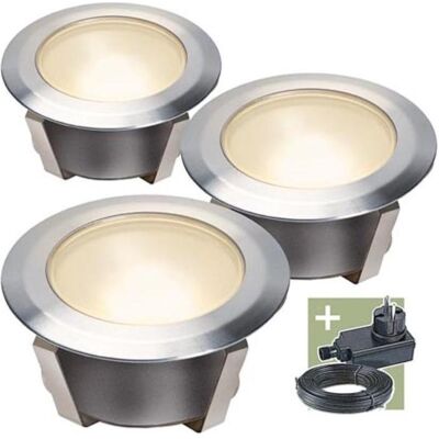 Ludeco, Gartenbeleuchtung, - Olan 40 - Einbauleuchte - 3er-Set - 12 V - 16 lm - 0.25 W - Warmweiss (16 lm) Ludeco, Gartenbeleuchtung, - Olan 40 - Einbauleuchte - 3er-Set - 12 V - 16 lm - 0.25 W - Warmweiss (16 lm)