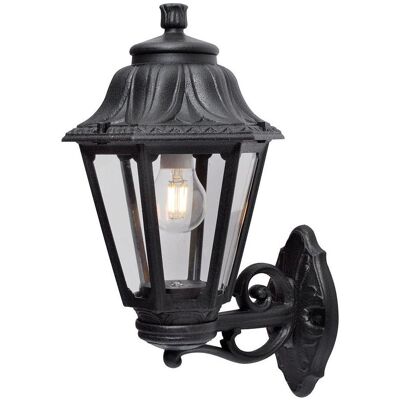 Fumagalli, Gartenbeleuchtung, Wall lantern with arm bisso/anna, clear, e27, black, 220 x 275 x 450 mm (E27, IP55) Fumagalli, Gartenbeleuchtung, Wall lantern with arm bisso/anna, clear, e27, black, 220 x 275 x 450 mm (E27, IP55)
